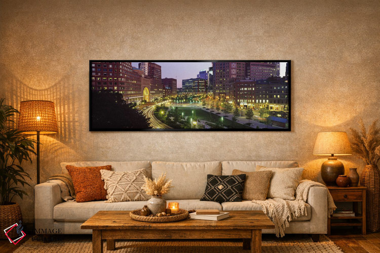 تابلو دکوراتیو Atlantic Avenue, Wharf District, Boston, Suffolk County… اثر پانورامیک ایمجز - D6B