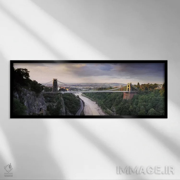 تابلو دکوراتیو Avon Gorge, Bristol, England,پل معلق کلیفتون، دره ایون… اثر پانورامیک ایمجز - نمای قابدار مشکی