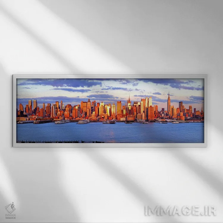 تابلو دکوراتیو Manhattan, New York City, New York State, USA #4,آسمان… اثر پانورامیک ایمجز - نمای قابدار سفید