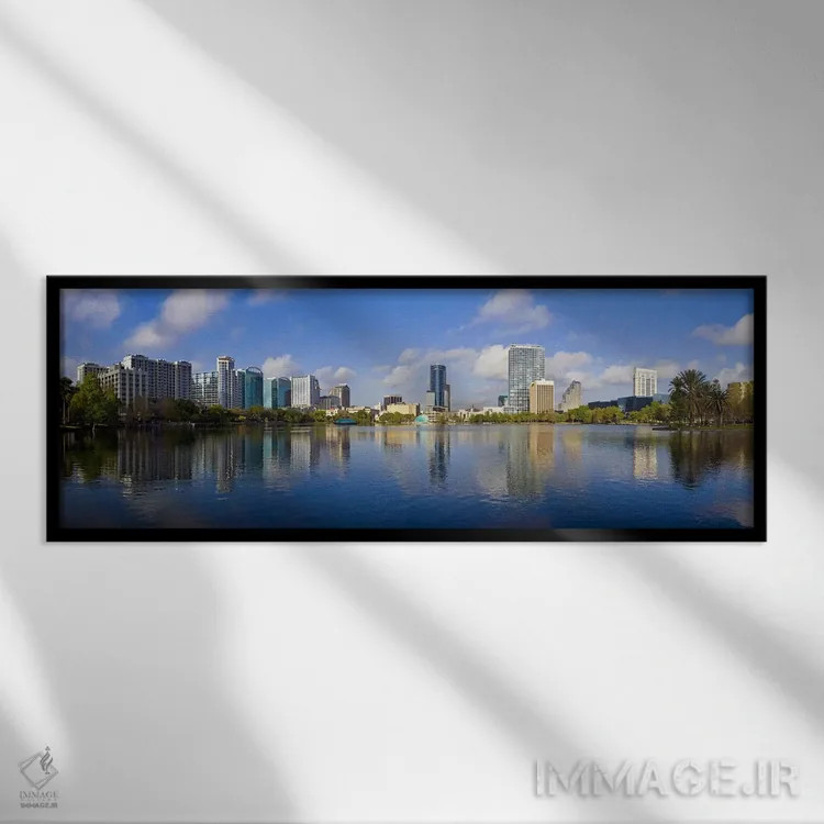 تابلو دکوراتیو Lake Eola, Orlando, Orange County, Florida, USA 2010,ان… اثر پانورامیک ایمجز - نمای قابدار مشکی
