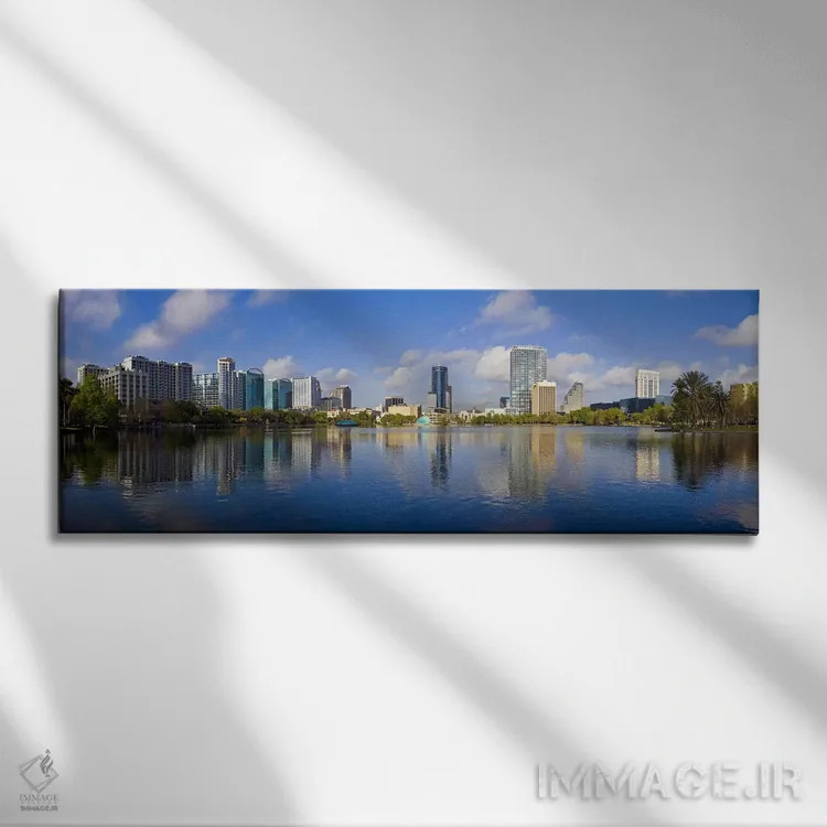 تابلو دکوراتیو Lake Eola, Orlando, Orange County, Florida, USA 2010,ان… اثر پانورامیک ایمجز - نمای روبهرو روی دیوار
