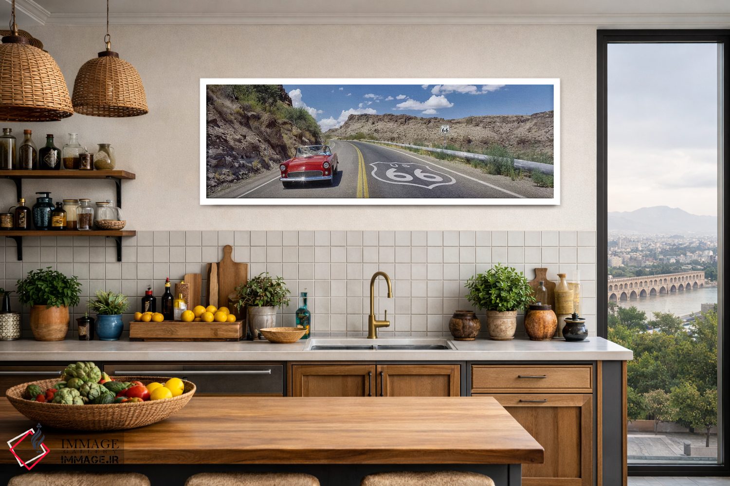 تابلو دکوراتیو آمریکای قدیمی اثر پانورامیک ایمجز - D3W