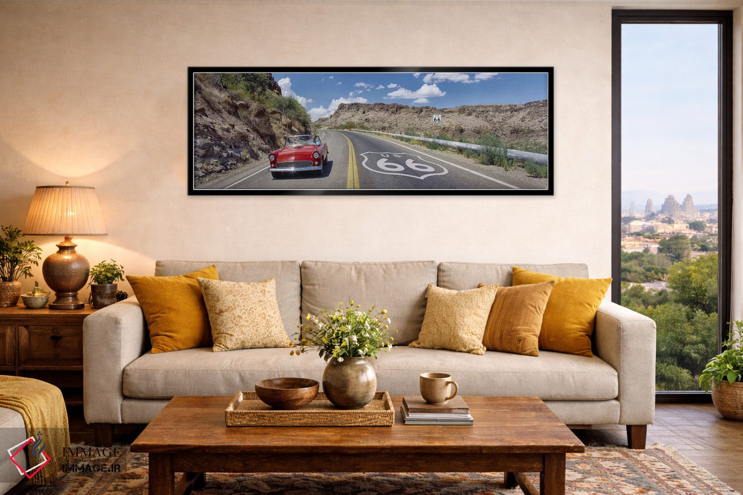 تابلو دکوراتیو آمریکای قدیمی اثر پانورامیک ایمجز - D6B