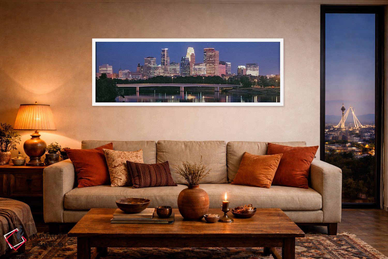 تابلو دکوراتیو Minneapolis, Mississippi River, Hennepin County, Minnes… اثر پانورامیک ایمجز - D3W