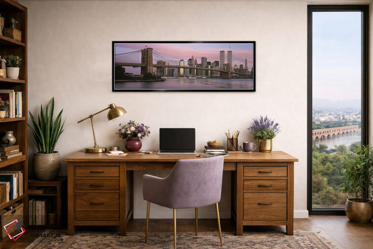 تابلو دکوراتیو Brooklyn Bridge, Manhattan, New York City, New York Sta… اثر پانورامیک ایمجز - D2B