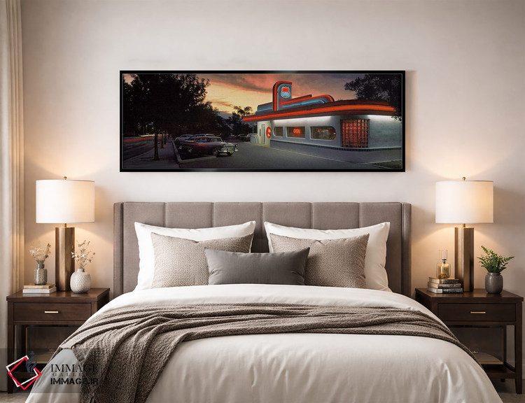 تابلو دکوراتیو Route 66, Albuquerque, New Mexico, USA,ماشین های پارک ش… اثر پانورامیک ایمجز - D4B