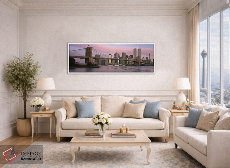 تابلو دکوراتیو Brooklyn Bridge, Manhattan, New York City, New York Sta… اثر پانورامیک ایمجز - D3W