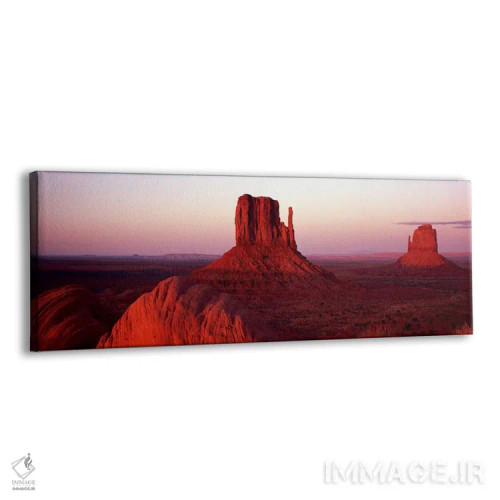 تابلو دکوراتیو Monument Valley, Navajo Nation,غروب سرخ بر فراز میتن ها… اثر پانورامیک ایمجز - نمای پرسپکتیو محصول