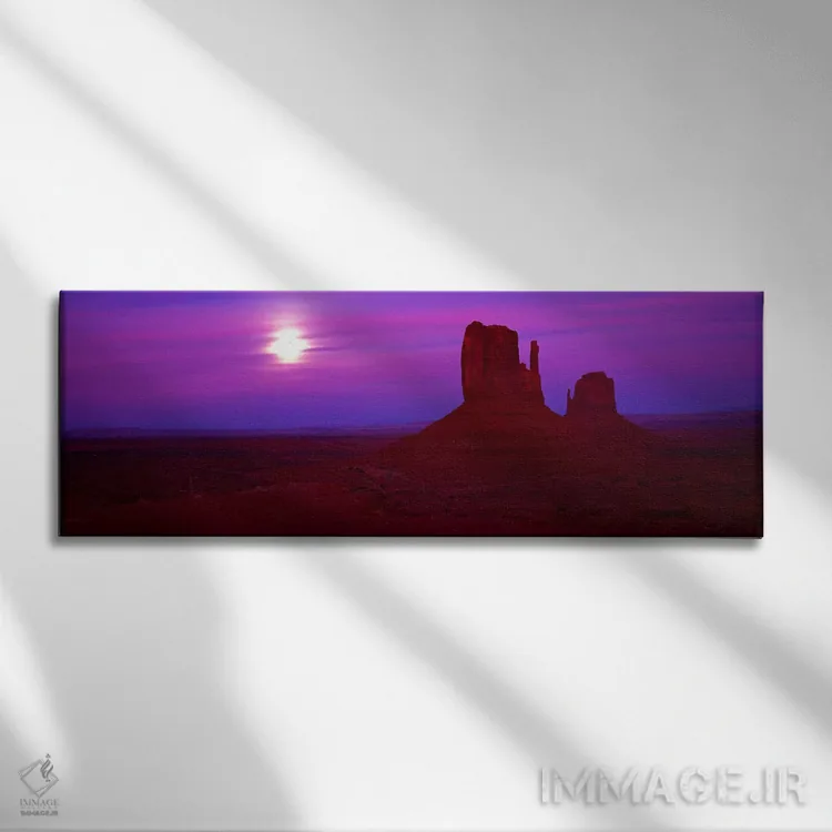 تابلو دکوراتیو Monument Valley, Utah, USA,تپه های میتن شرقی و غربی هنگ… اثر پانورامیک ایمجز - نمای روبهرو روی دیوار
