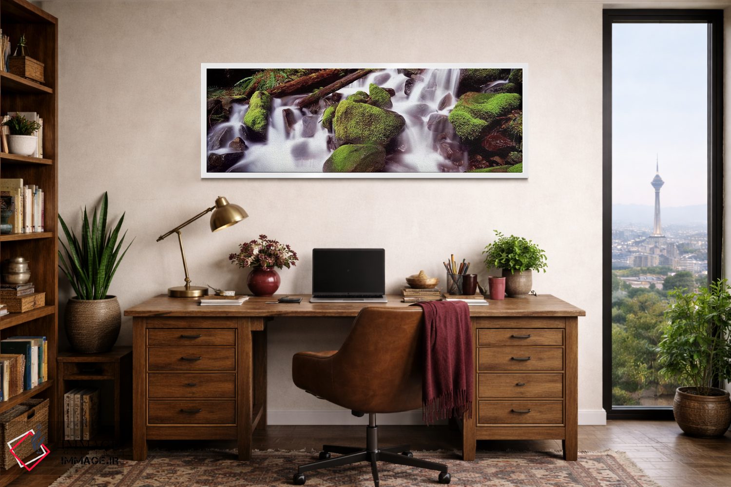 تابلو دکوراتیو Washington State, USA,آبشار پلکانی در جنگل بارانی، پارک… اثر پانورامیک ایمجز - D1W