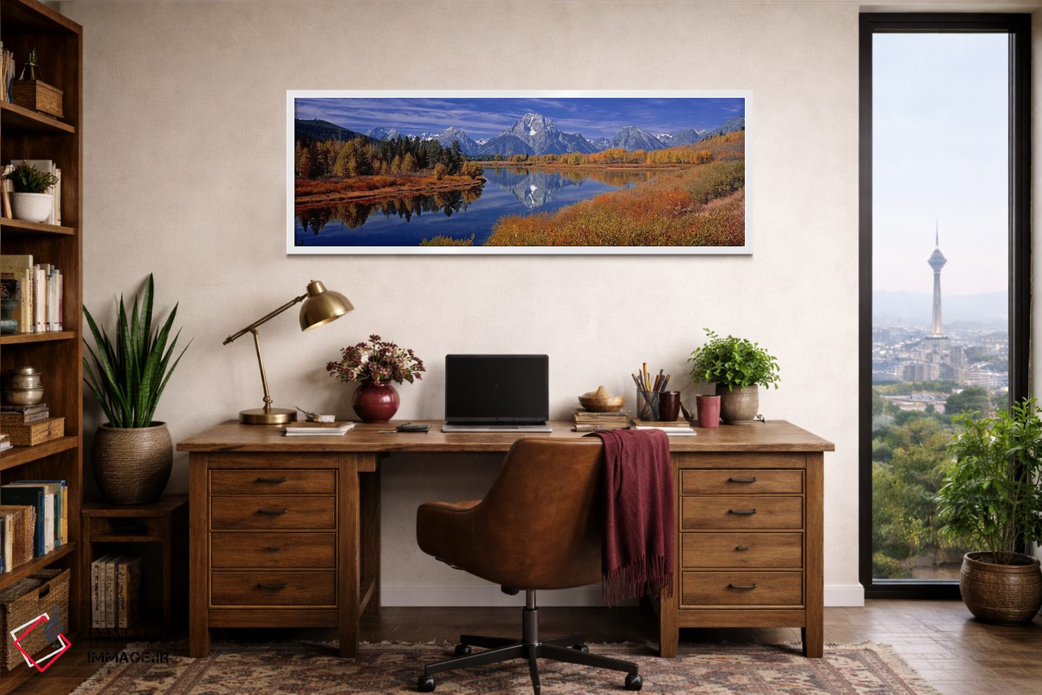 تابلو دکوراتیو Oxbow Bend Of Snake River, Grand Teton National Park, W… اثر پانورامیک ایمجز - D1W