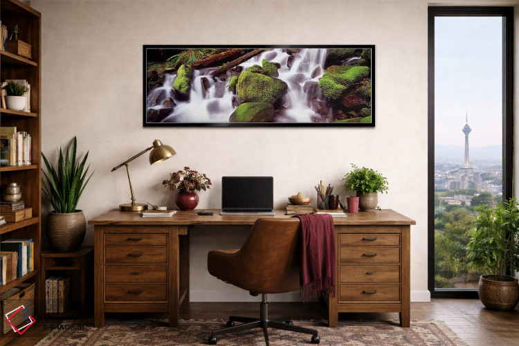 تابلو دکوراتیو Washington State, USA,آبشار پلکانی در جنگل بارانی، پارک… اثر پانورامیک ایمجز - D2B