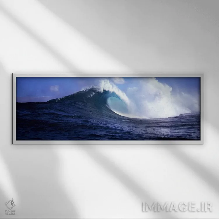 تابلو دکوراتیو Near Maui, Hawaii, USA,موج فرو افتاده، نزدیک مائوئی، ها… اثر پانورامیک ایمجز - نمای قابدار سفید
