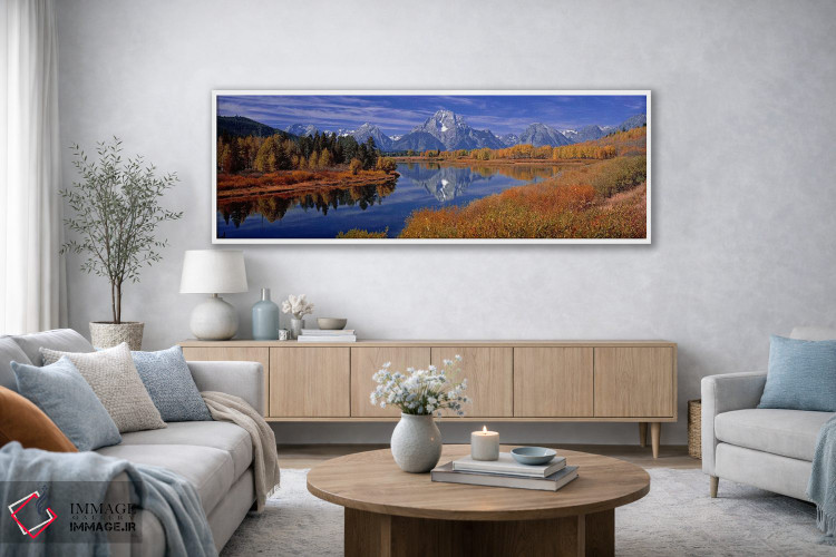 تابلو دکوراتیو Oxbow Bend Of Snake River, Grand Teton National Park, W… اثر پانورامیک ایمجز - D3W