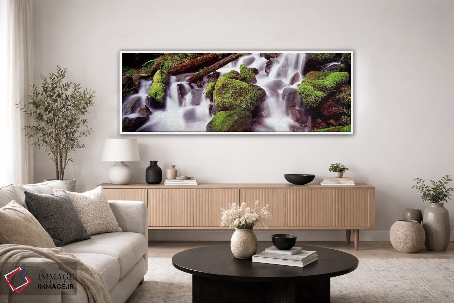 تابلو دکوراتیو Washington State, USA,آبشار پلکانی در جنگل بارانی، پارک… اثر پانورامیک ایمجز - D3W