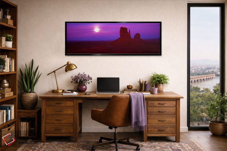 تابلو دکوراتیو Monument Valley, Utah, USA,تپه های میتن شرقی و غربی هنگ… اثر پانورامیک ایمجز - D2B