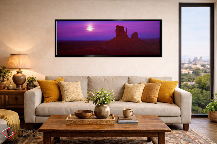 تابلو دکوراتیو Monument Valley, Utah, USA,تپه های میتن شرقی و غربی هنگ… اثر پانورامیک ایمجز - D6B