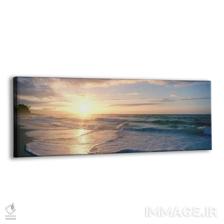تابلو دکوراتیو غروب آفتاب بر فراز دریا اثر پانورامیک ایمجز - نمای پرسپکتیو محصول