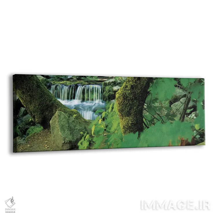 تابلو دکوراتیو آبشار در جنگل اثر پانورامیک ایمجز - نمای پرسپکتیو محصول