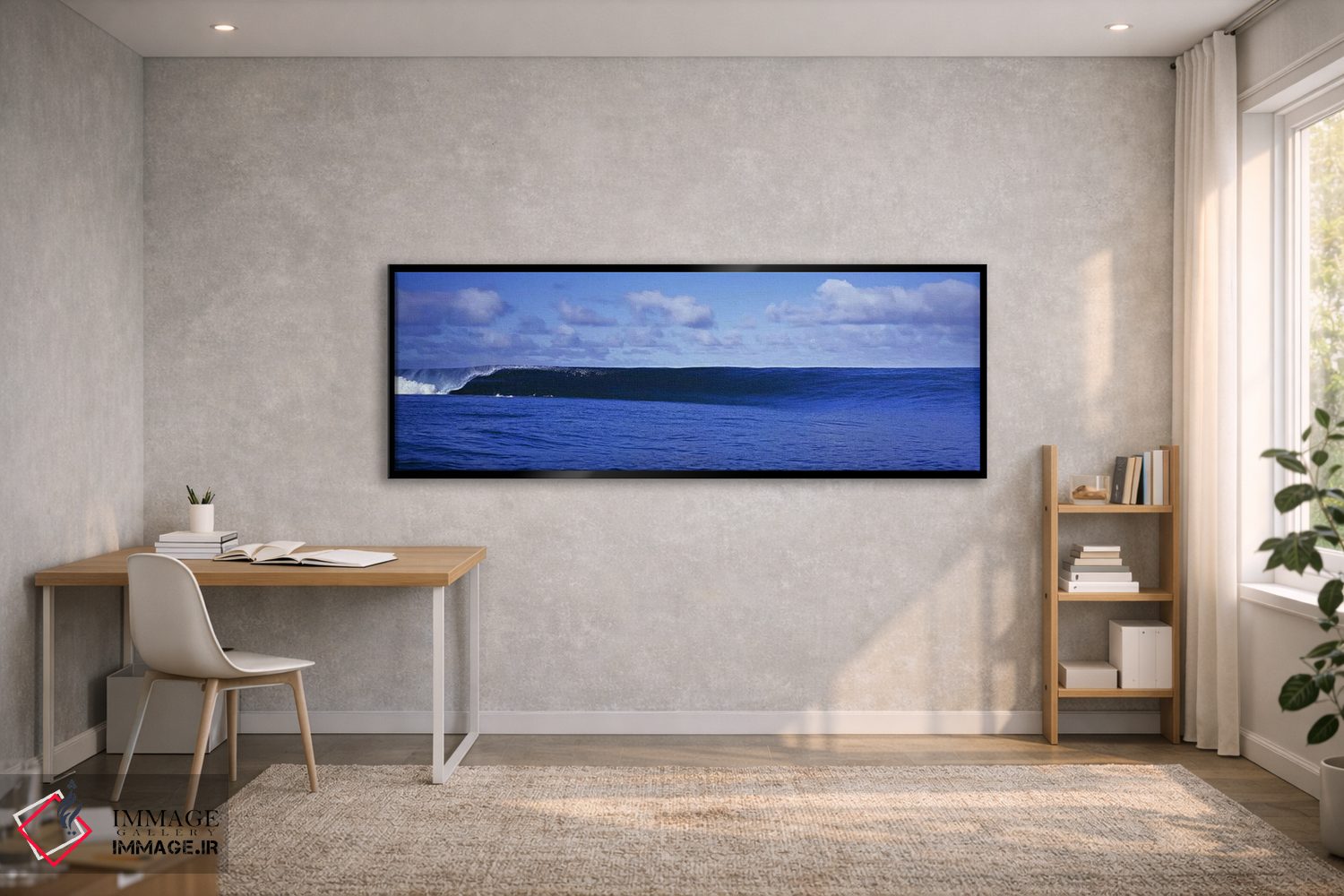 تابلو دکوراتیو پاشش موج ها در دریا اثر پانورامیک ایمجز - D1B