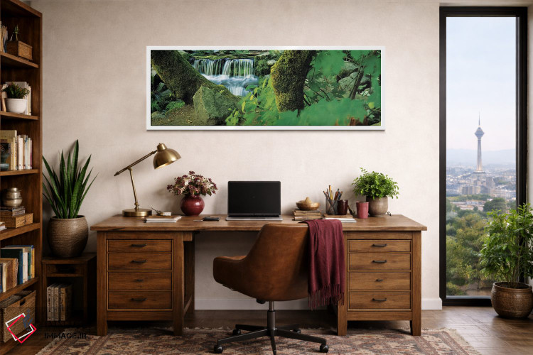 تابلو دکوراتیو آبشار در جنگل اثر پانورامیک ایمجز - D2W