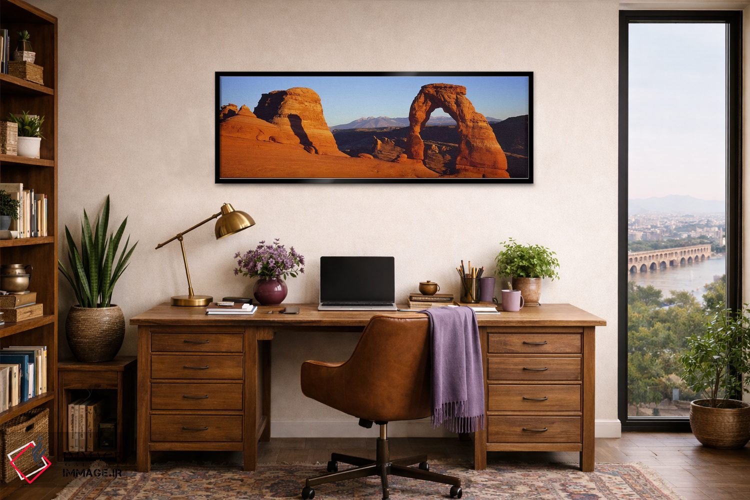 تابلو دکوراتیو Arches National Park, Utah, USA,طاق طبیعی در بیابان اثر پانورامیک ایمجز - D2B