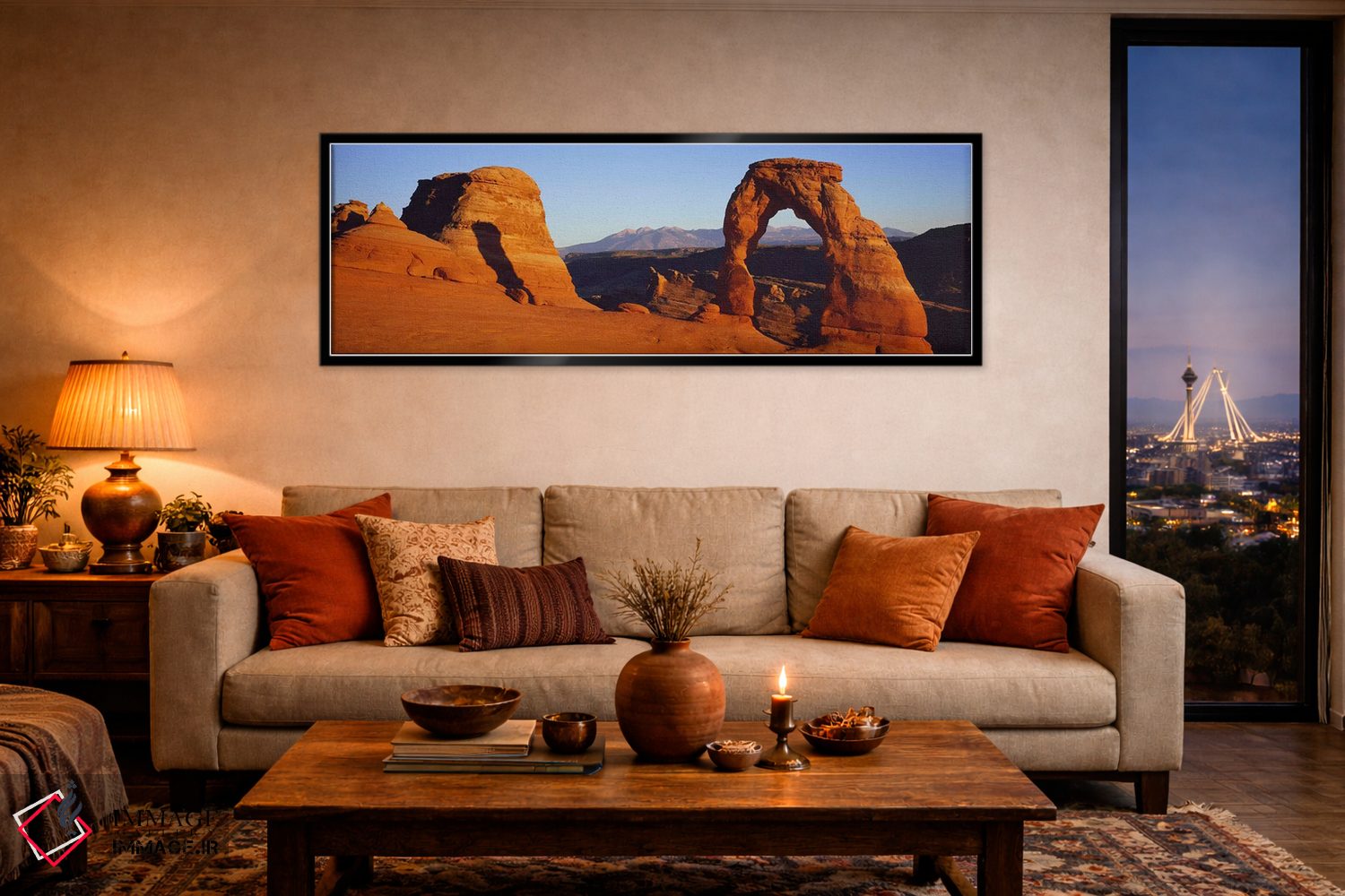 تابلو دکوراتیو Arches National Park, Utah, USA,طاق طبیعی در بیابان اثر پانورامیک ایمجز - D5B