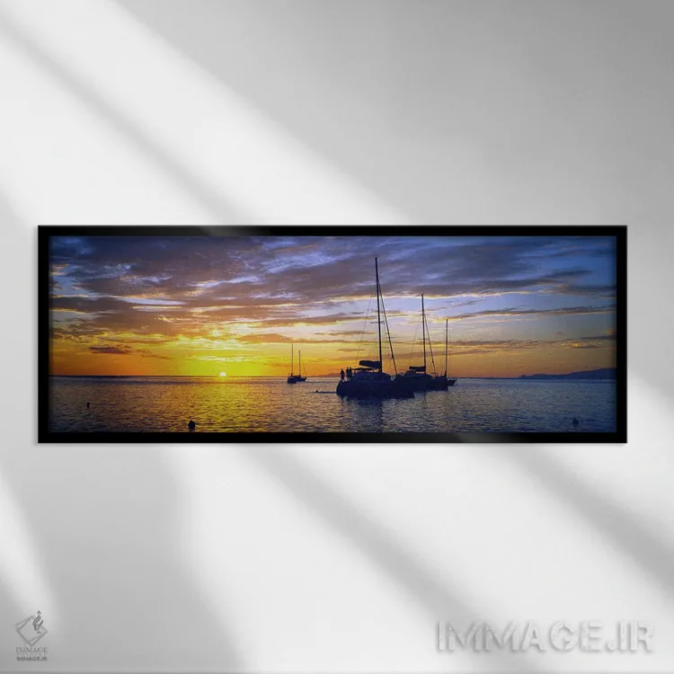 تابلو دکوراتیو Tahiti, Windward Islands, Society Islands, French Polyn… اثر پانورامیک ایمجز - نمای قابدار مشکی