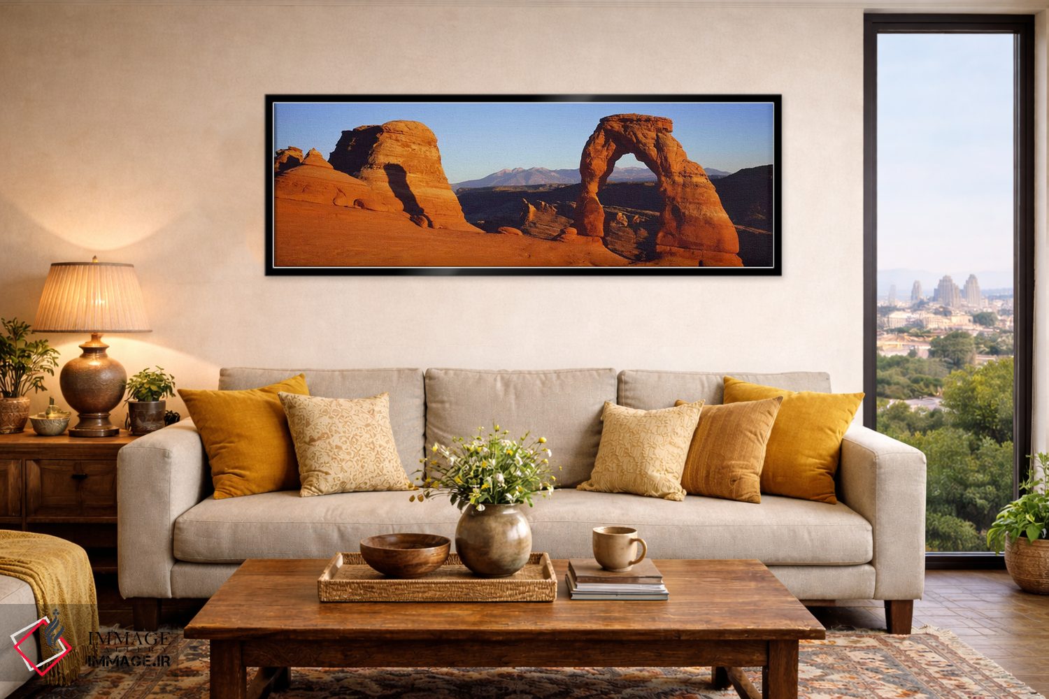 تابلو دکوراتیو Arches National Park, Utah, USA,طاق طبیعی در بیابان اثر پانورامیک ایمجز - D6B
