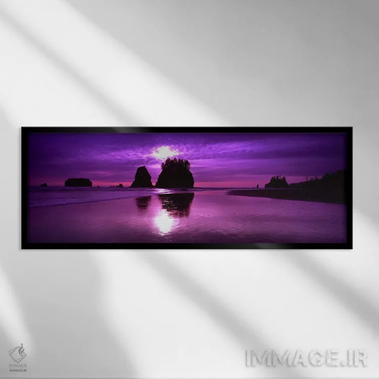 تابلو دکوراتیو Second Beach, Olympic National Park, Washington State… اثر پانورامیک ایمجز - نمای قابدار مشکی