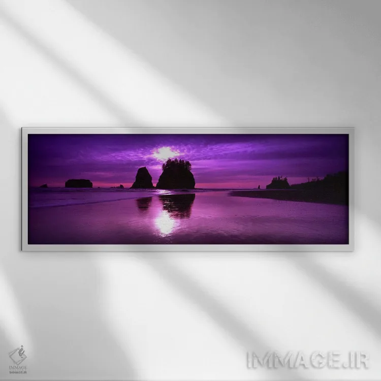 تابلو دکوراتیو Second Beach, Olympic National Park, Washington State… اثر پانورامیک ایمجز - نمای قابدار سفید