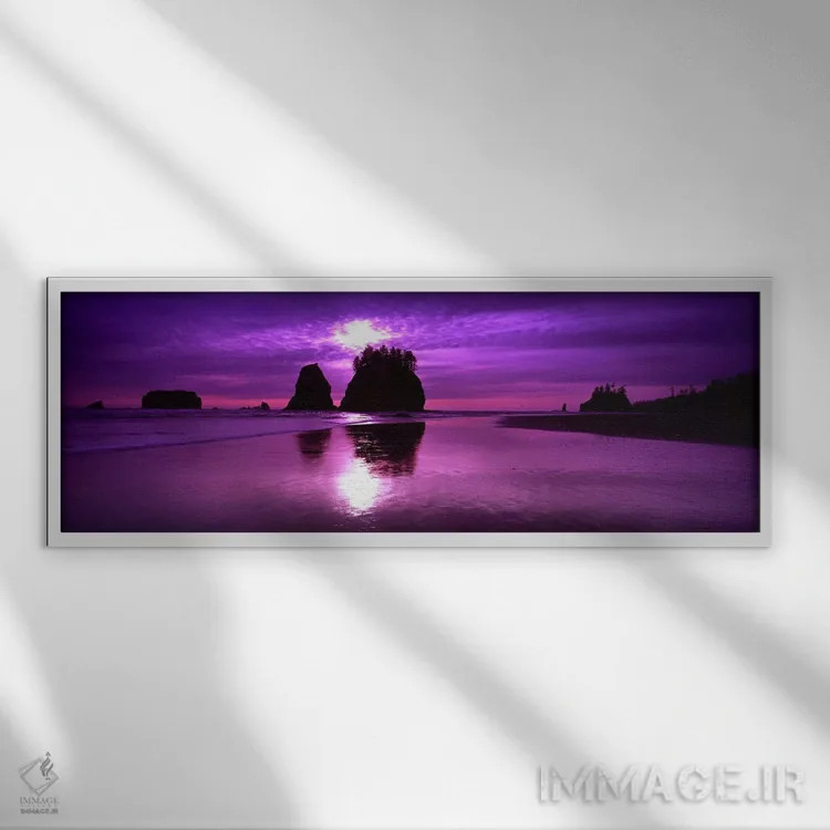 تابلو دکوراتیو Second Beach, Olympic National Park, Washington State… اثر پانورامیک ایمجز - نمای قابدار سفید