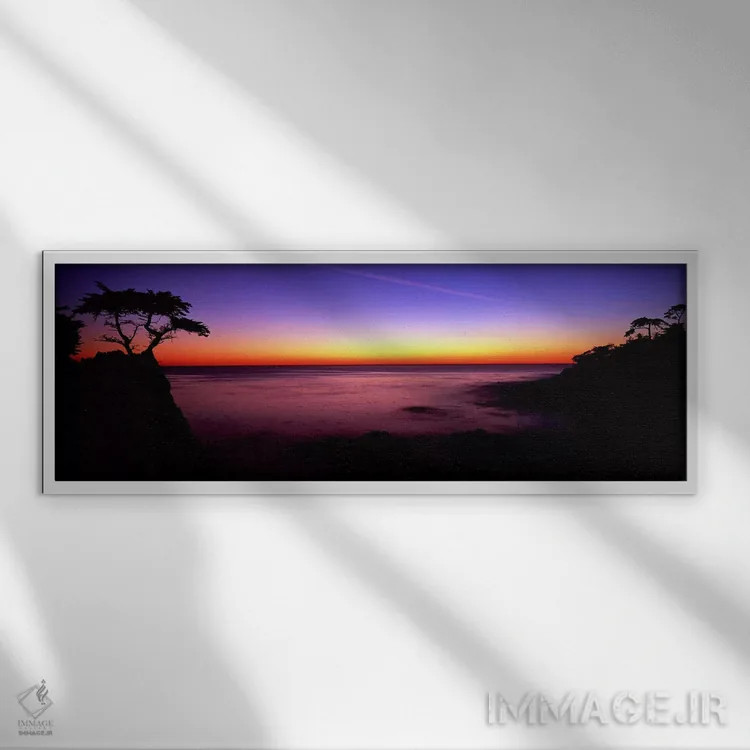 تابلو دکوراتیو 17-Mile Drive, Pebble Beach, Monterey County, Californi… اثر پانورامیک ایمجز - نمای قابدار سفید