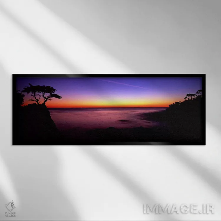 تابلو دکوراتیو 17-Mile Drive, Pebble Beach, Monterey County, Californi… اثر پانورامیک ایمجز - نمای قابدار مشکی