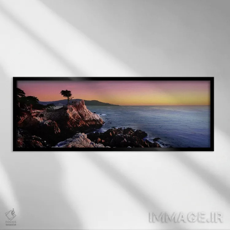 تابلو دکوراتیو 17-Mile Drive, Monterey County, California, USA,سیلوئت… اثر پانورامیک ایمجز - نمای قابدار مشکی