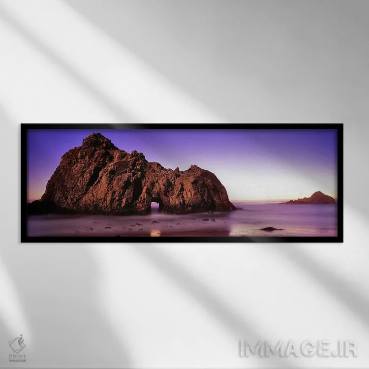 تابلو دکوراتیو Pfeiffer Beach, Big Sur, California, USA,تشکیل های سنگی… اثر پانورامیک ایمجز - نمای قابدار مشکی
