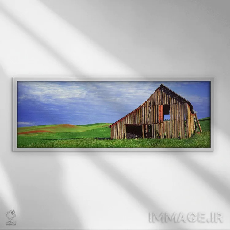 تابلو دکوراتیو Palouse, Whitman County, Washington State, USA,انبار مخ… اثر پانورامیک ایمجز - نمای قابدار سفید