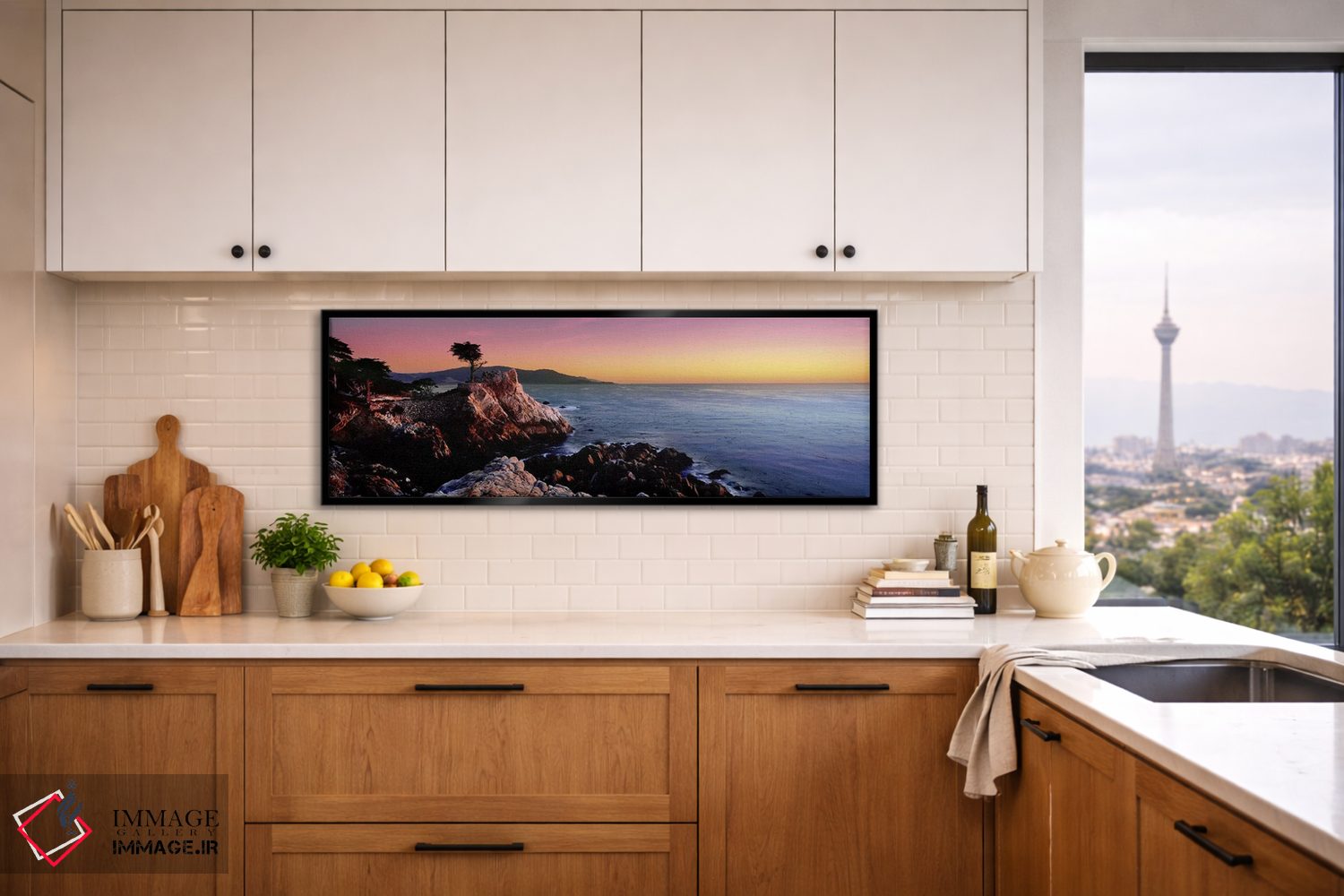 تابلو دکوراتیو 17-Mile Drive, Monterey County, California, USA,سیلوئت… اثر پانورامیک ایمجز - D5B