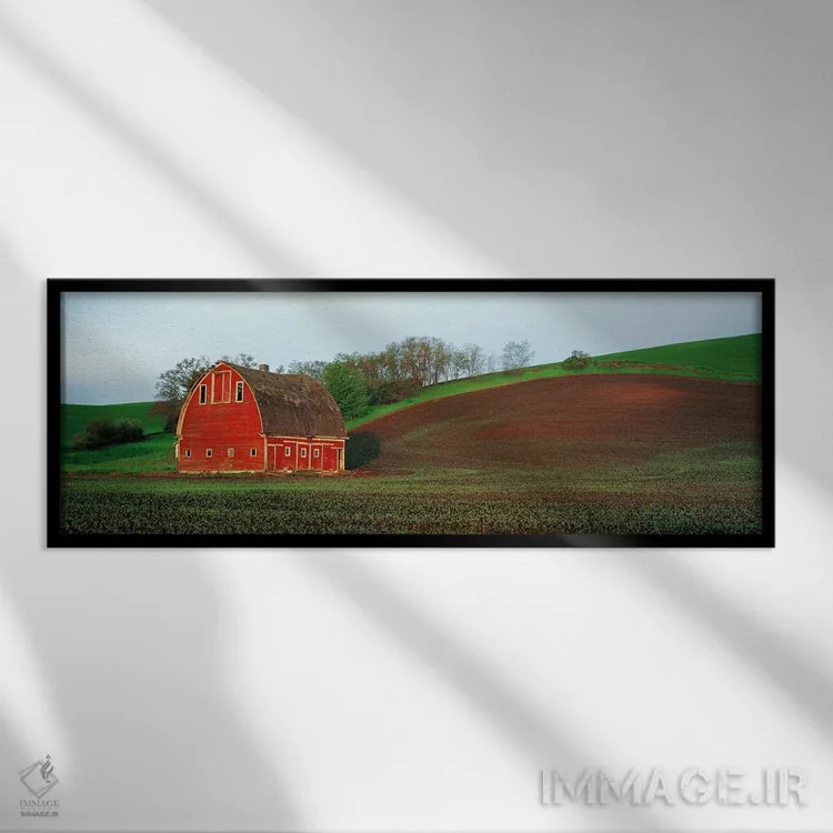 تابلو دکوراتیو Palouse, Whitman County, Washington State, USA #5,انبار… اثر پانورامیک ایمجز - نمای قابدار مشکی