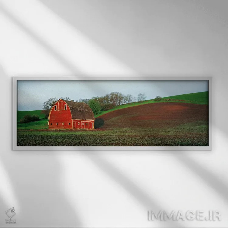 تابلو دکوراتیو Palouse, Whitman County, Washington State, USA #5,انبار… اثر پانورامیک ایمجز - نمای قابدار سفید