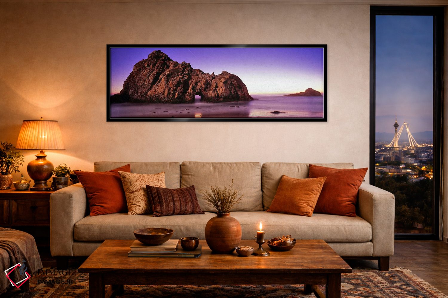 تابلو دکوراتیو Pfeiffer Beach, Big Sur, California, USA,تشکیل های سنگی… اثر پانورامیک ایمجز - D5B