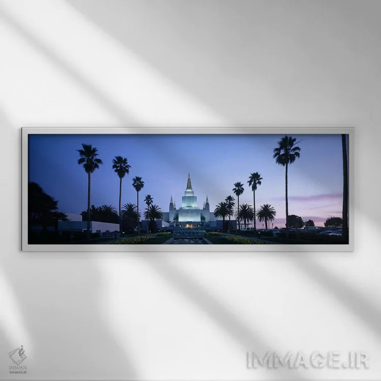 تابلو دکوراتیو Oakland Temple, Oakland, Alameda County, California, US… اثر پانورامیک ایمجز - نمای قابدار سفید