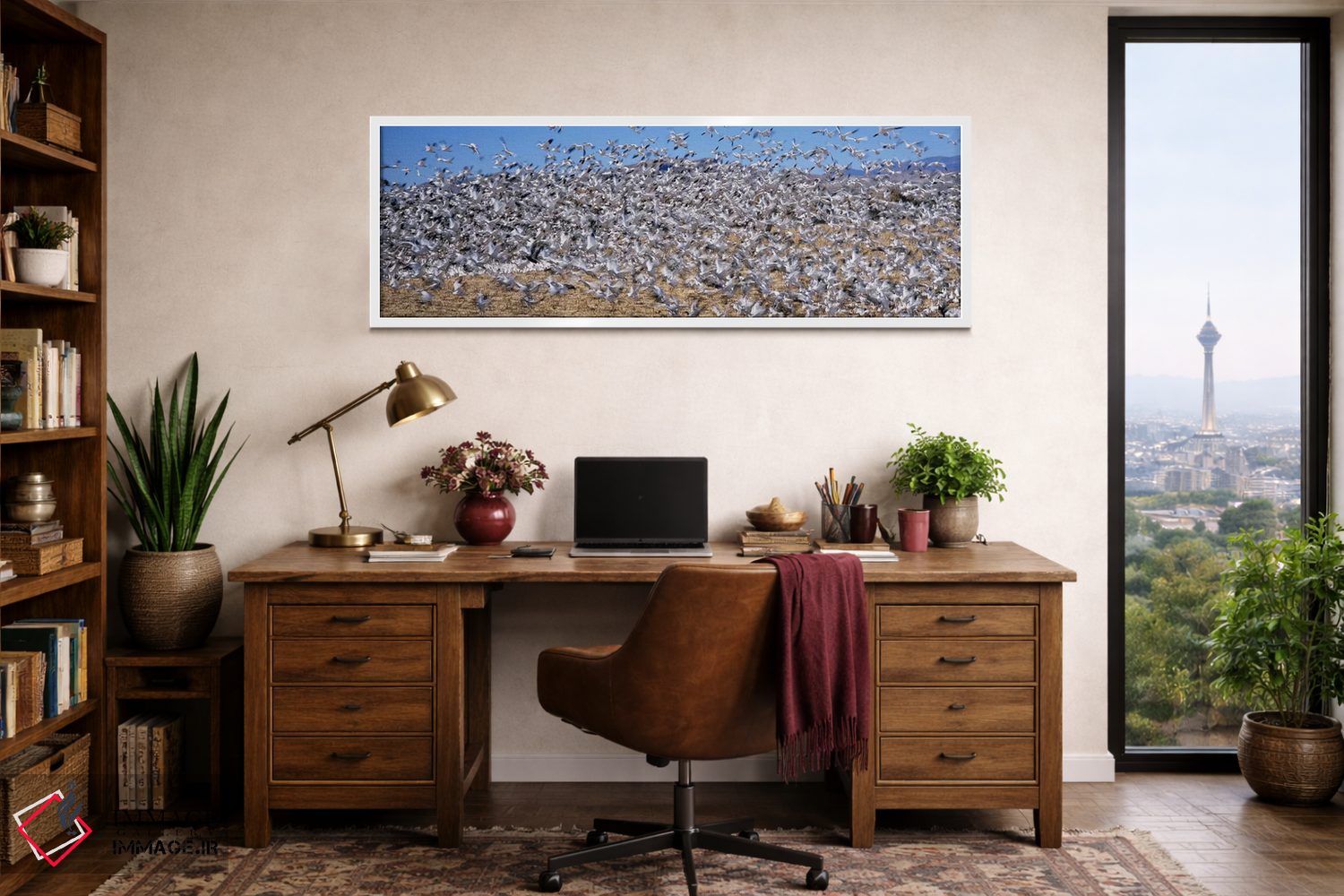 تابلو دکوراتیو Bosque Del Apache National Wildlife Reserve, Socorro Co… اثر پانورامیک ایمجز - D1W