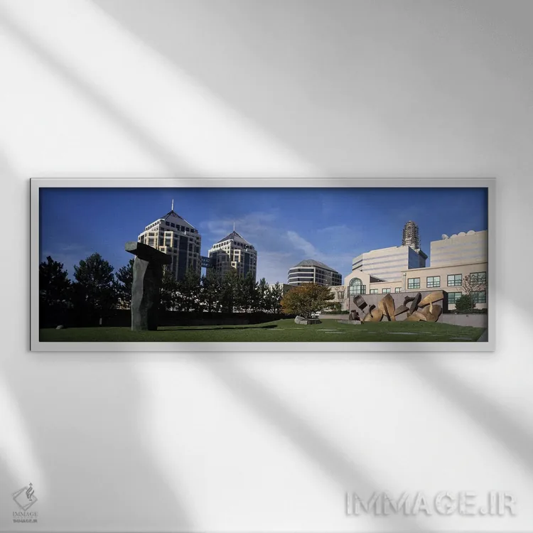 تابلو دکوراتیو West Garden, Oakland City Center, Oakland, Alameda Coun… اثر پانورامیک ایمجز - نمای قابدار سفید