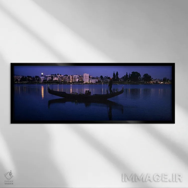تابلو دکوراتیو Lake Merritt, Oakland, Alameda County, California, USA… اثر پانورامیک ایمجز - نمای قابدار مشکی