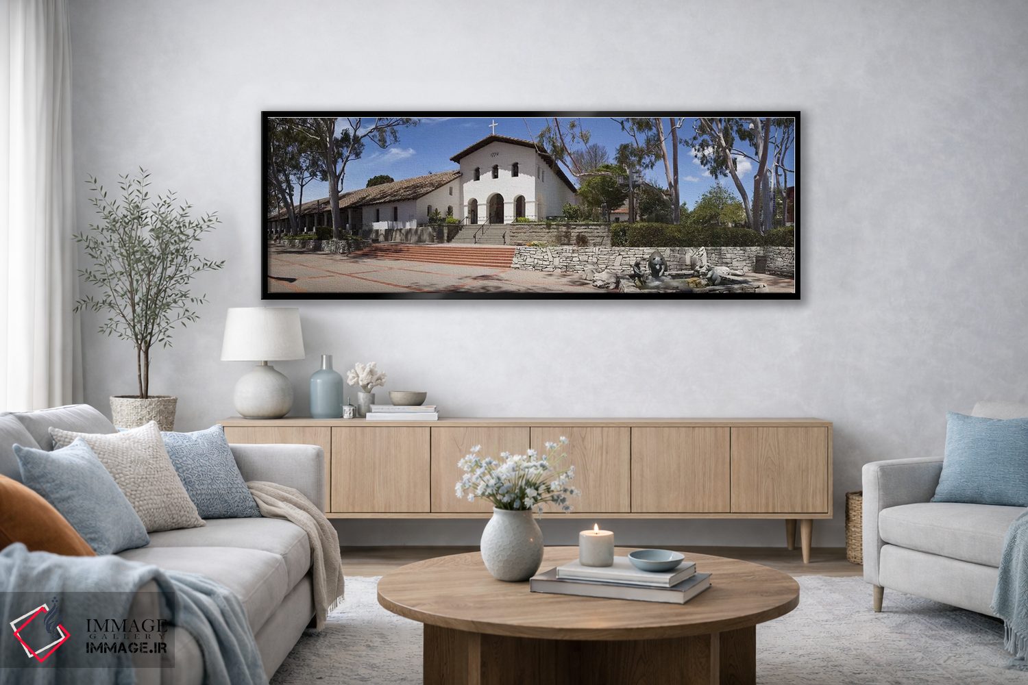 تابلو دکوراتیو Mission San Luis Obispo, San Luis Obispo, San Luis Obis… اثر پانورامیک ایمجز - D3B