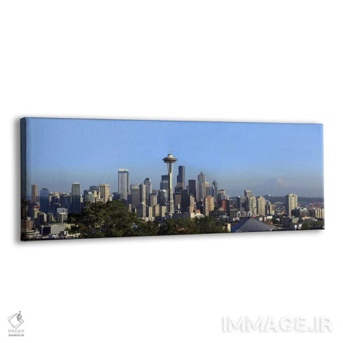 تابلو دکوراتیو Space Needle, Mt Rainier, Seattle, King County, Washing… اثر پانورامیک ایمجز - نمای پرسپکتیو محصول