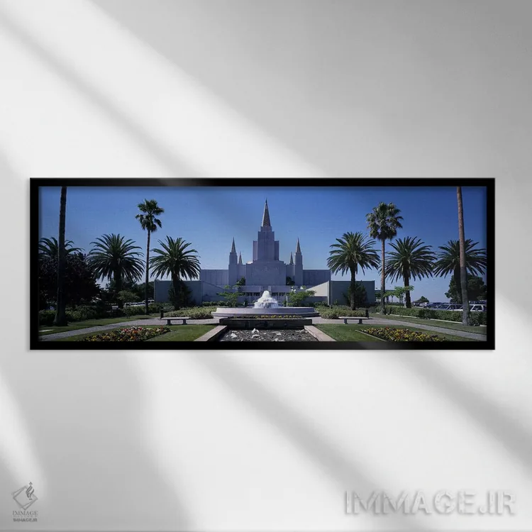 تابلو دکوراتیو Oakland Temple, Oakland, Alameda County, California, US… اثر پانورامیک ایمجز - نمای قابدار مشکی