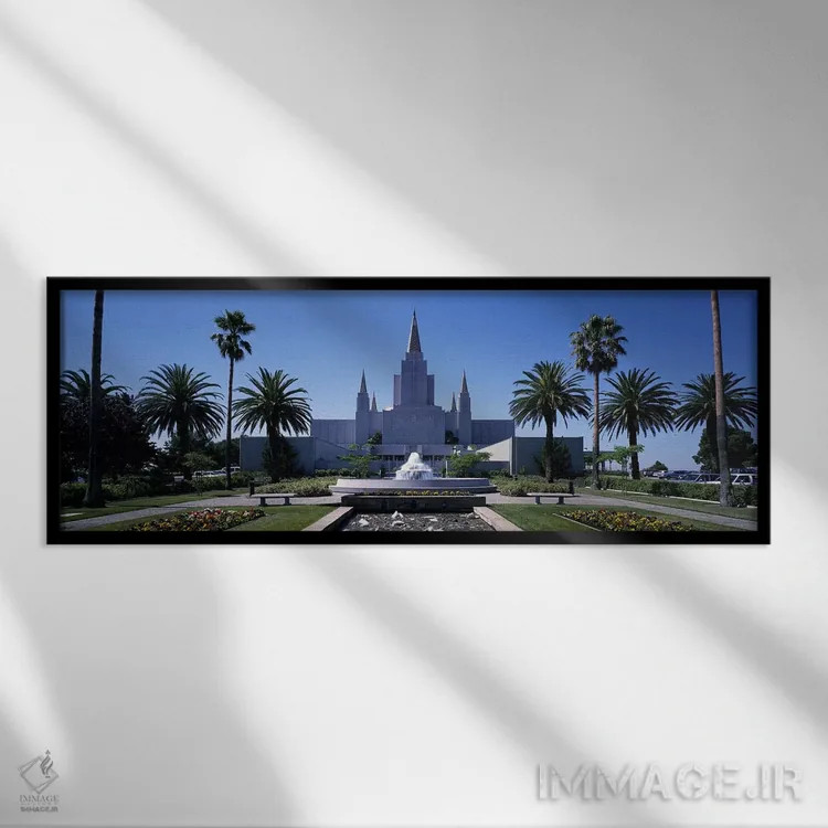 تابلو دکوراتیو Oakland Temple, Oakland, Alameda County, California, US… اثر پانورامیک ایمجز - نمای قابدار مشکی