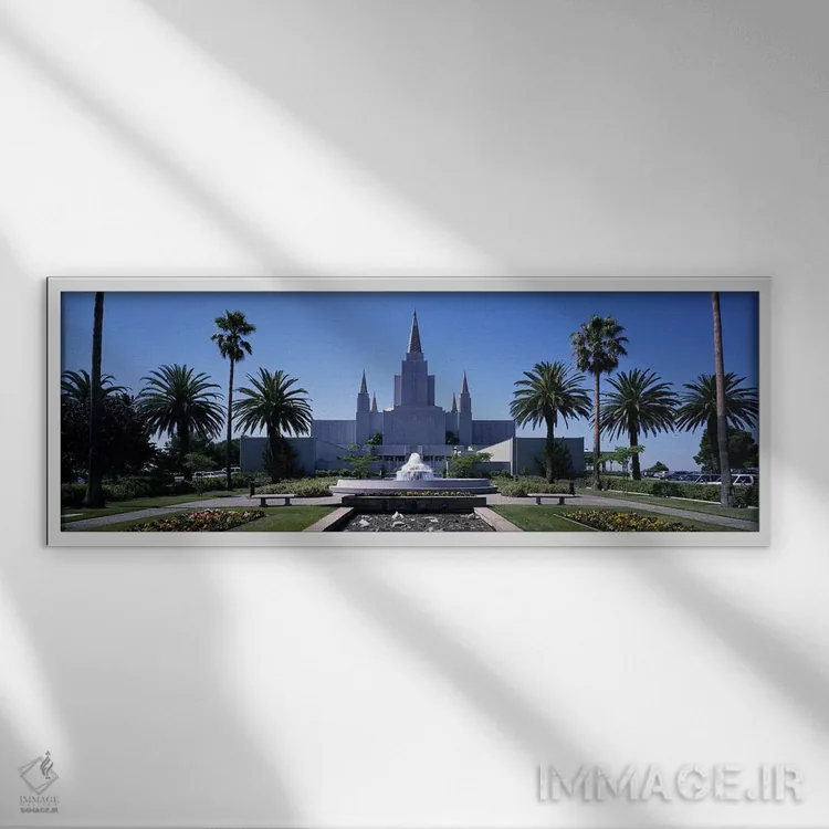 تابلو دکوراتیو Oakland Temple, Oakland, Alameda County, California, US… اثر پانورامیک ایمجز - نمای قابدار سفید